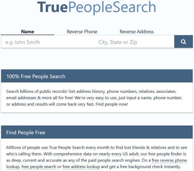 TruePeopleSearch image