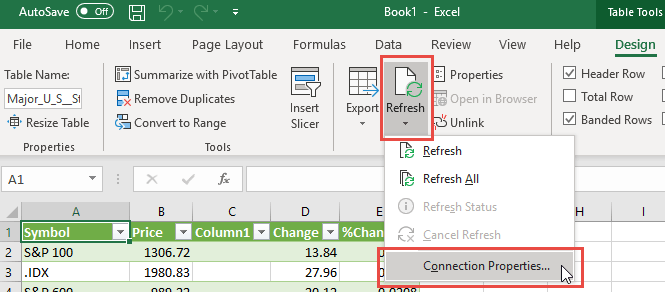 Keeping Scraped Data Current in Excel image 5