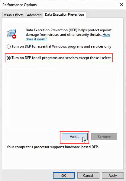 How To Configure Or Turn Off DEP image 5