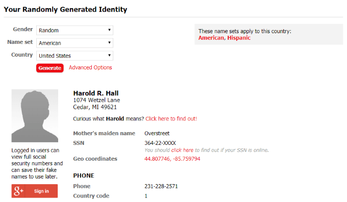 3 Best Websites To Help You Create a Fake Identity image 2