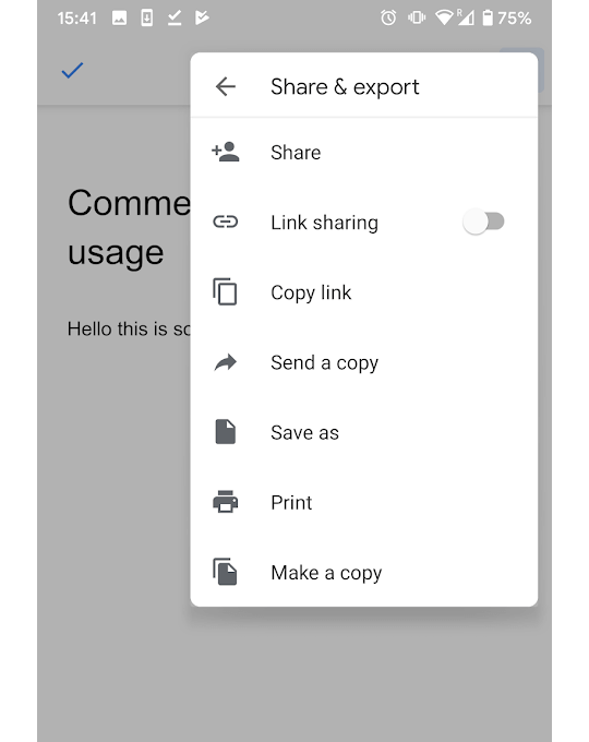 Accessing Collaboration Tools In Google Docs Mobile image