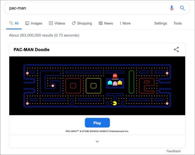 Pac-Man (Google Search) image