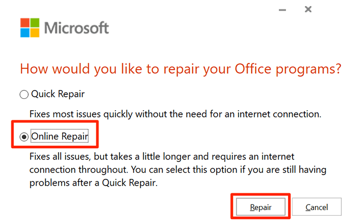 Repair The Microsoft Office Suite image 5