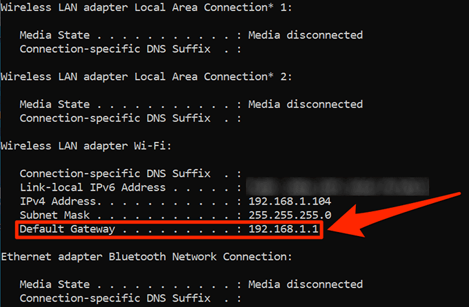 Find IP Address Of a Wireless Access Point On Windows (CLI) image 3